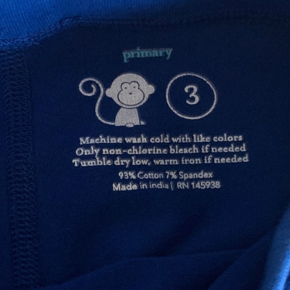 Primary Royal Blue Capri Leggings - Picture 2 of 3